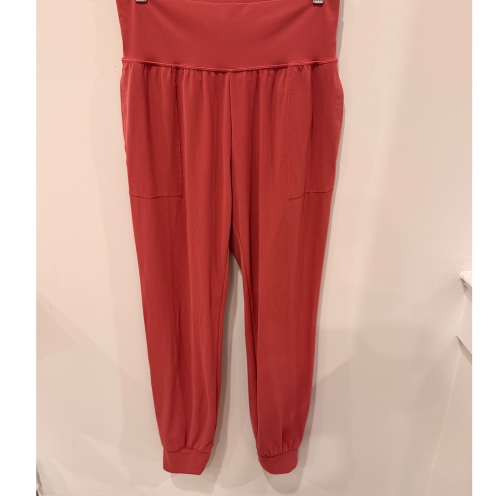 Athleta Salutation Jogger Powervita High Rise Yoga Pants Rust Orange MT Tall